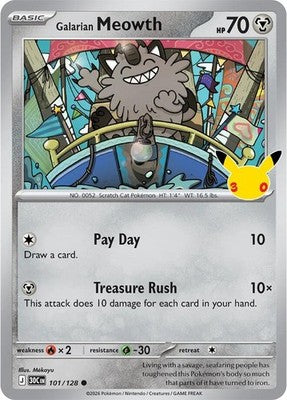 Galarian Meowth #101 Holofoil | 30th Celebration