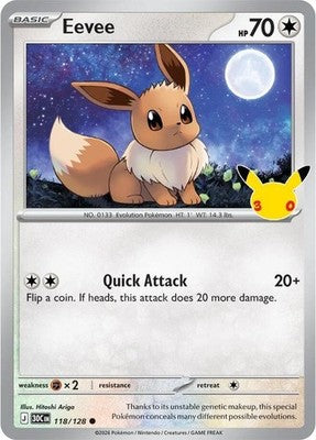 Eevee #118 Holofoil | 30th Celebration