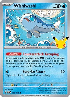 Wishiwashi #22 Holofoil | 30th Celebration