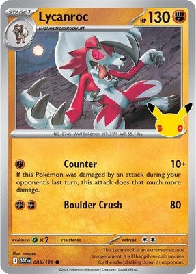 Lycanroc #85 Holofoil | 30th Celebration