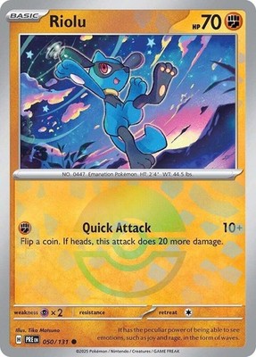 Riolu #50 Poke Ball Pattern | Prismatic Evolutions