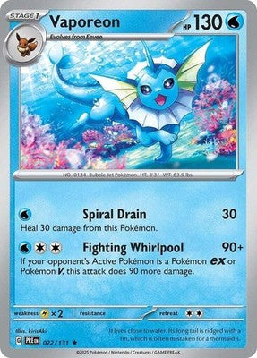 Vaporeon #22 Holofoil | Prismatic Evolutions
