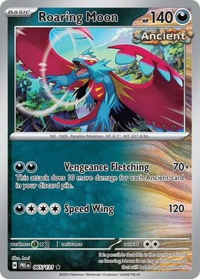 Roaring Moon #65 Reverse Holofoil | Prismatic Evolutions