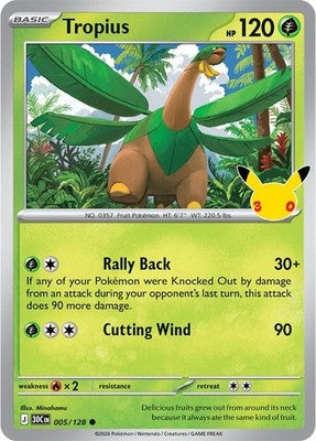 Tropius #5 Holofoil | 30th Celebration