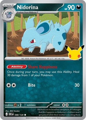 Nidorina #88 Holofoil | 30th Celebration
