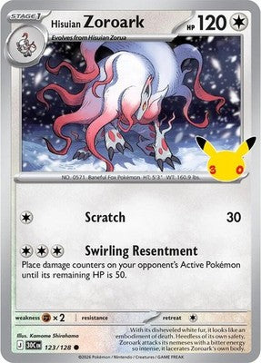 Hisuian Zoroark #123 Holofoil | 30th Celebration