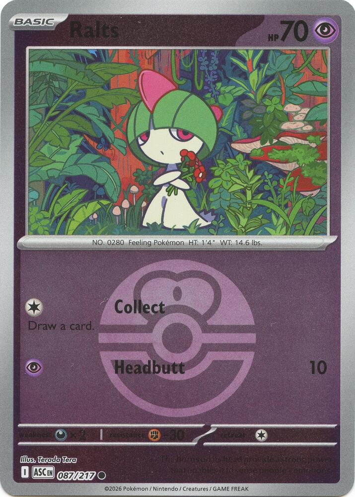 Ralts (Love Ball) #87 Reverse Holofoil | Ascended Heroes