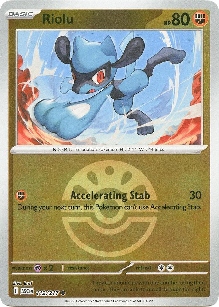 Riolu (Friend Ball) #112 Reverse Holofoil | Ascended Heroes