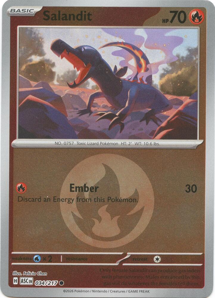 Salandit (Energy Symbol Pattern) #34 Reverse Holofoil | Ascended Heroes