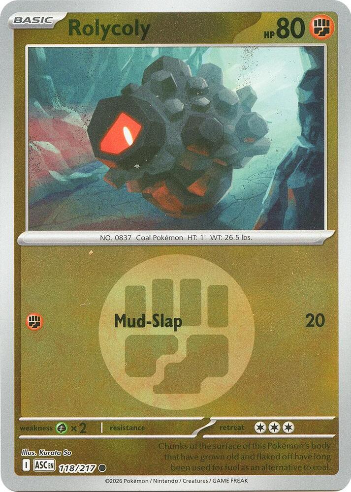Rolycoly (Energy Symbol Pattern) #118 Reverse Holofoil | Ascended Heroes
